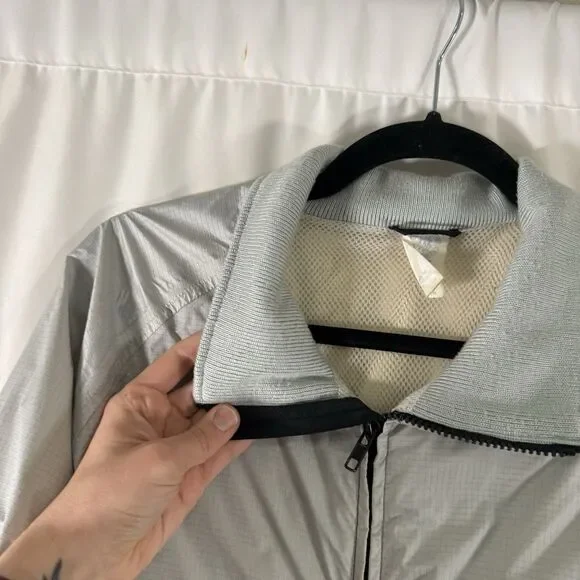 Frank Shorter Gore-Tex Jacket Men's Large Grey Black Full Zip Breathable Hooded - Picture 8 of 13